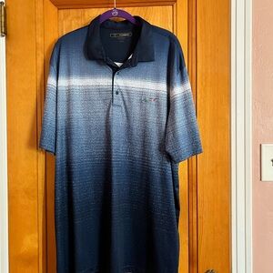 Greg Norman Men's Blue Gradient Polo Shirt